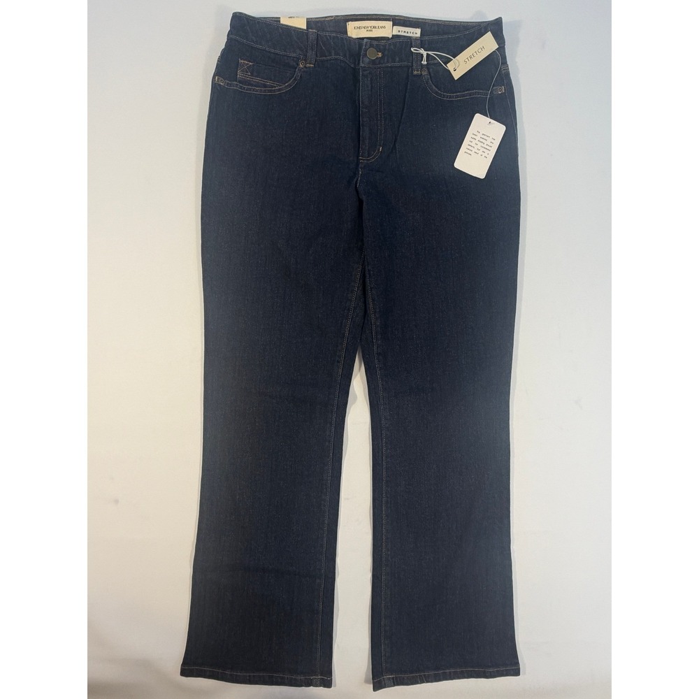 Jones New York Jeans Womens 12P Petite Bootcut Stretch Dark Wash Denim NEW